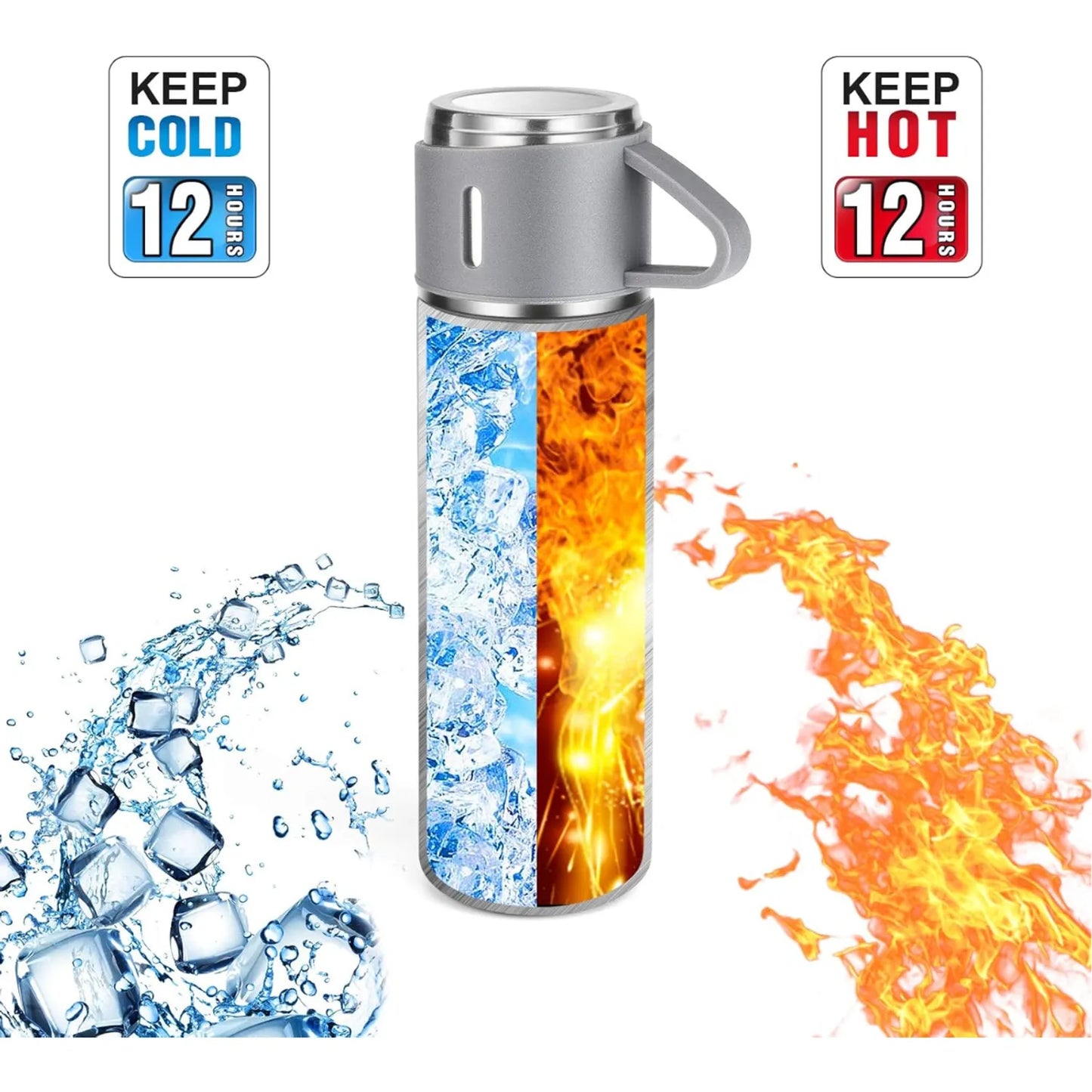 Termo De Acero Inoxidable Con 3 Tazas