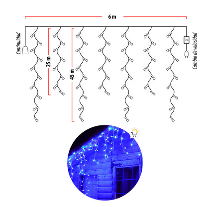 Cortina Intercalada 6M Navidad 200LEDC