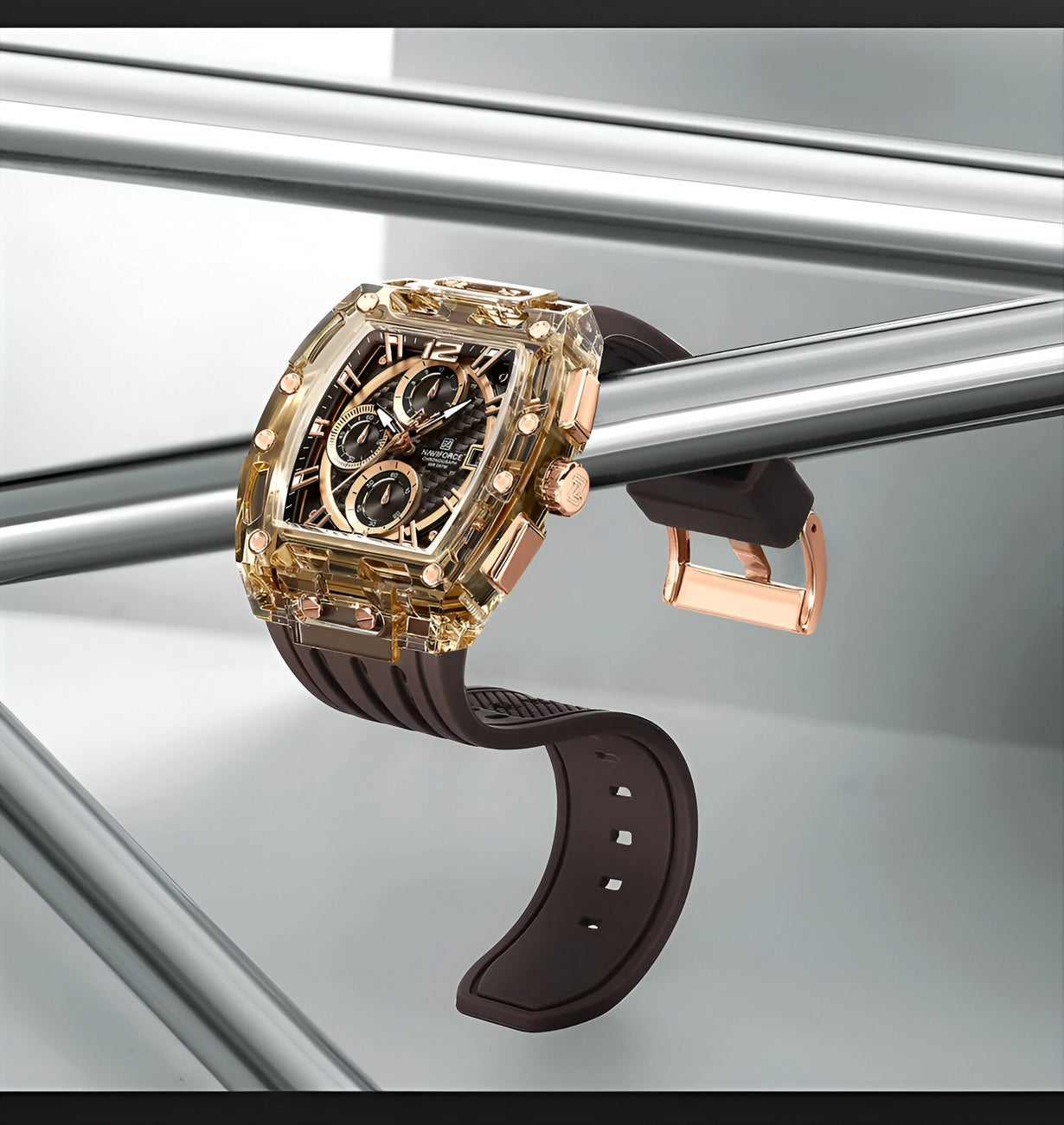 Reloj Naviforce Deportivo Nf7105 Goma Ho