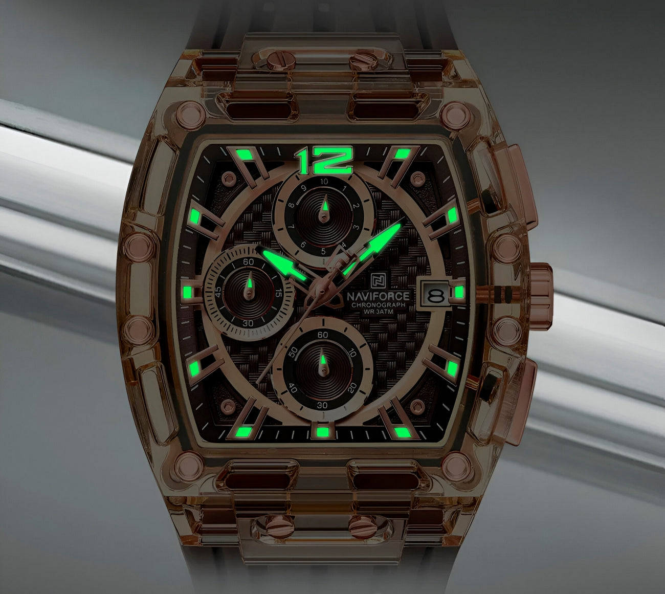 Reloj Naviforce Deportivo Nf7105 Goma Ho