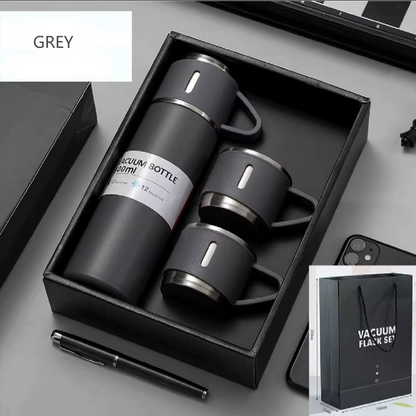 Termo De Acero Inoxidable Con 3 Tazas