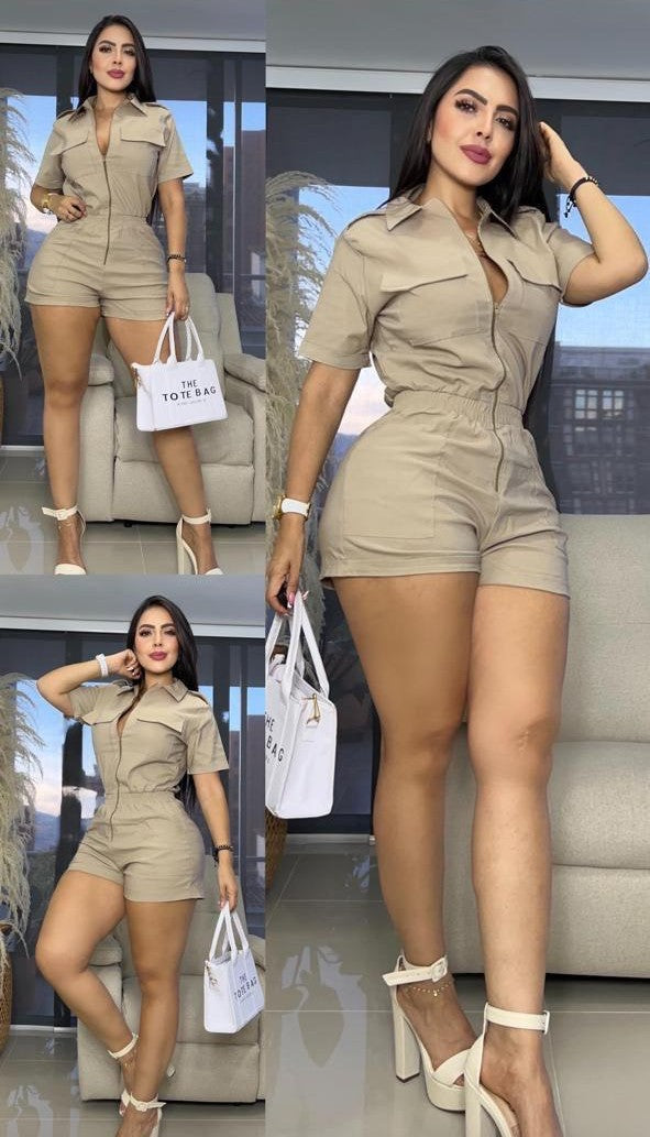 Enterizo safari shorts