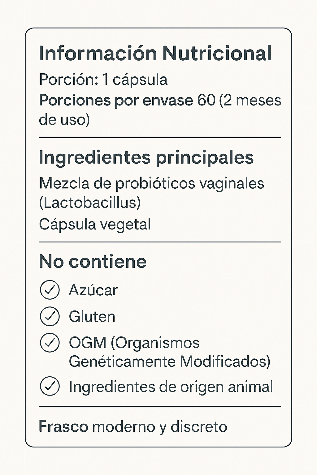 Probiótico Vaginal URO