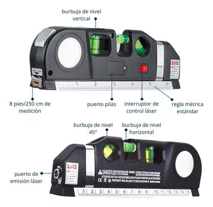 nivel láser con trípode