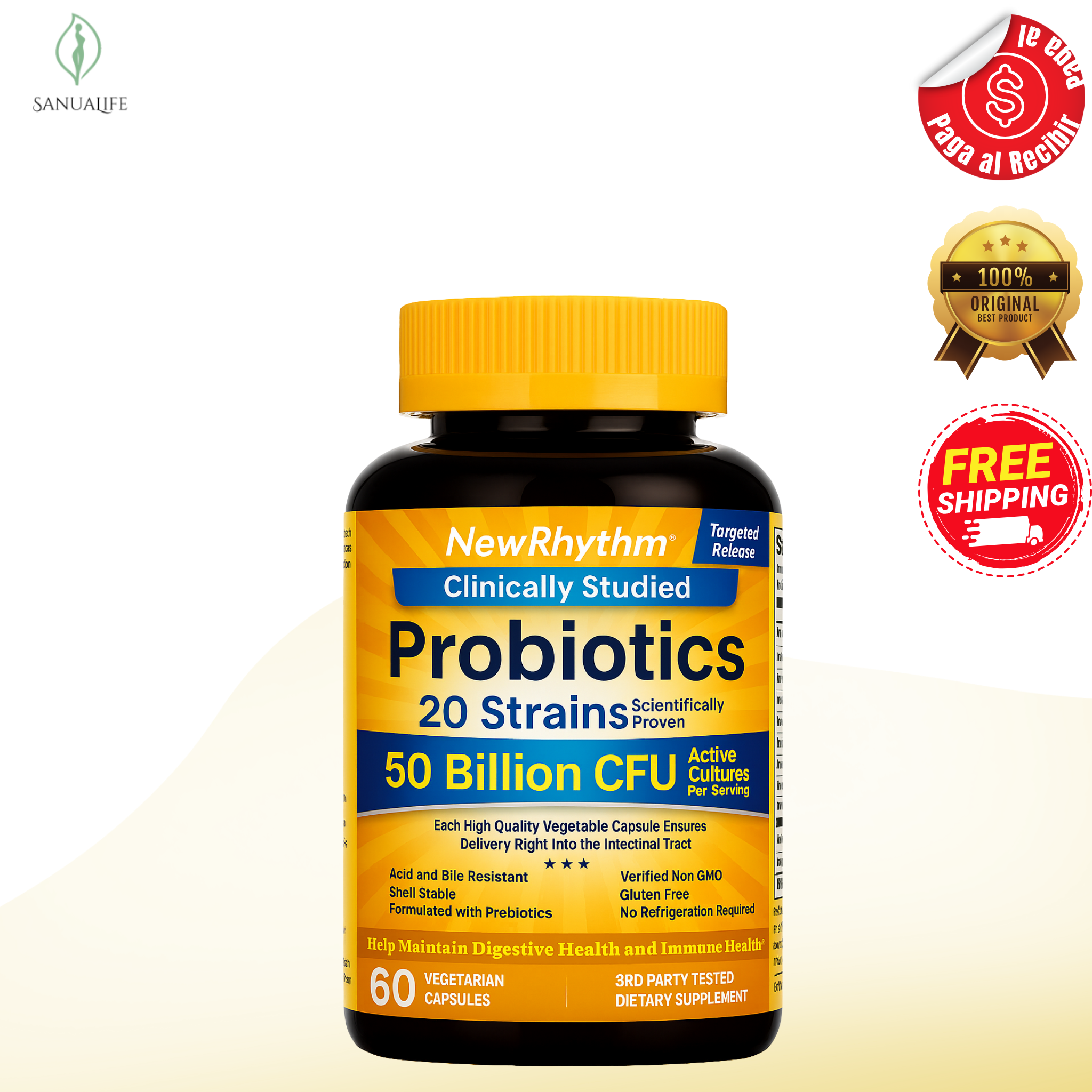 Probioticos NewRhythm 50 Billion